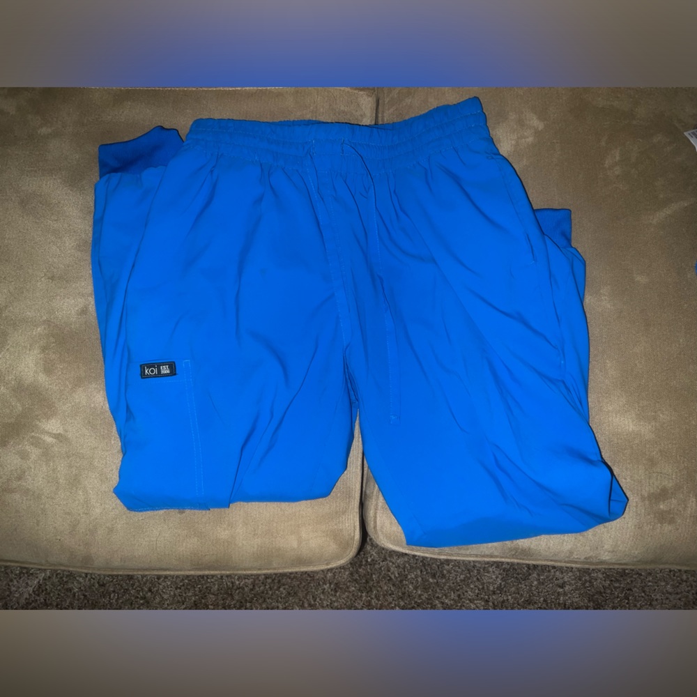 koi basics blue jogger scrub pants